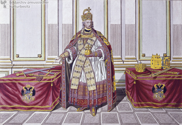 Leopold II., römisch-deutscher Kaiser, im Krönungsornat (nach 1790)